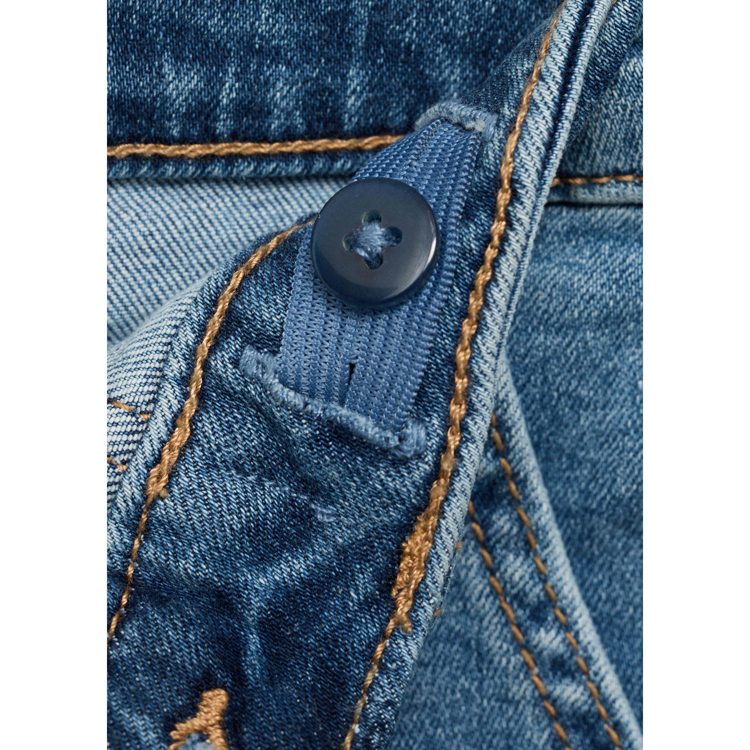 Mango Kids wide leg jeans medium blue denim