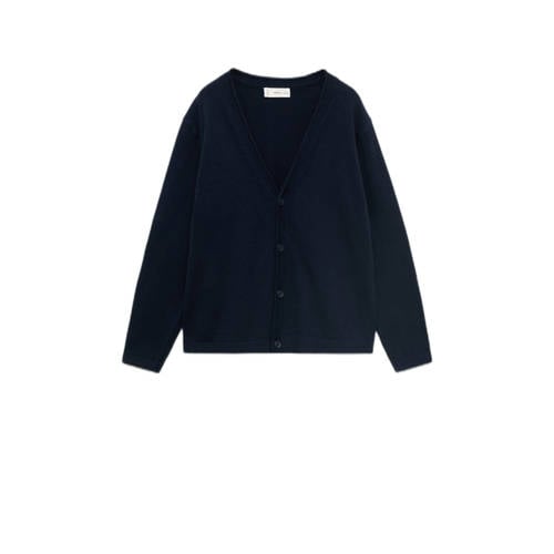 Mango Kids vest donkerblauw fijn gebreid afbeelding