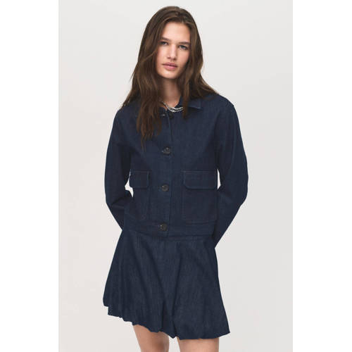 Mango denim spijkerjas dark blue denim afbeelding