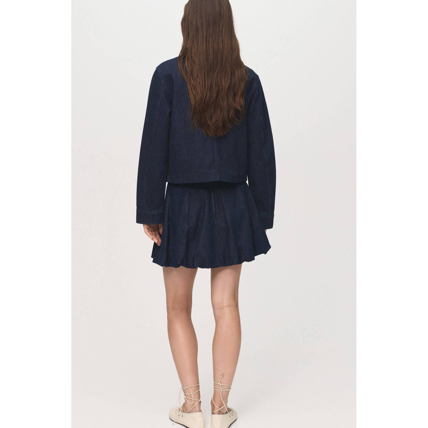 Mango denim spijkerjas dark blue denim