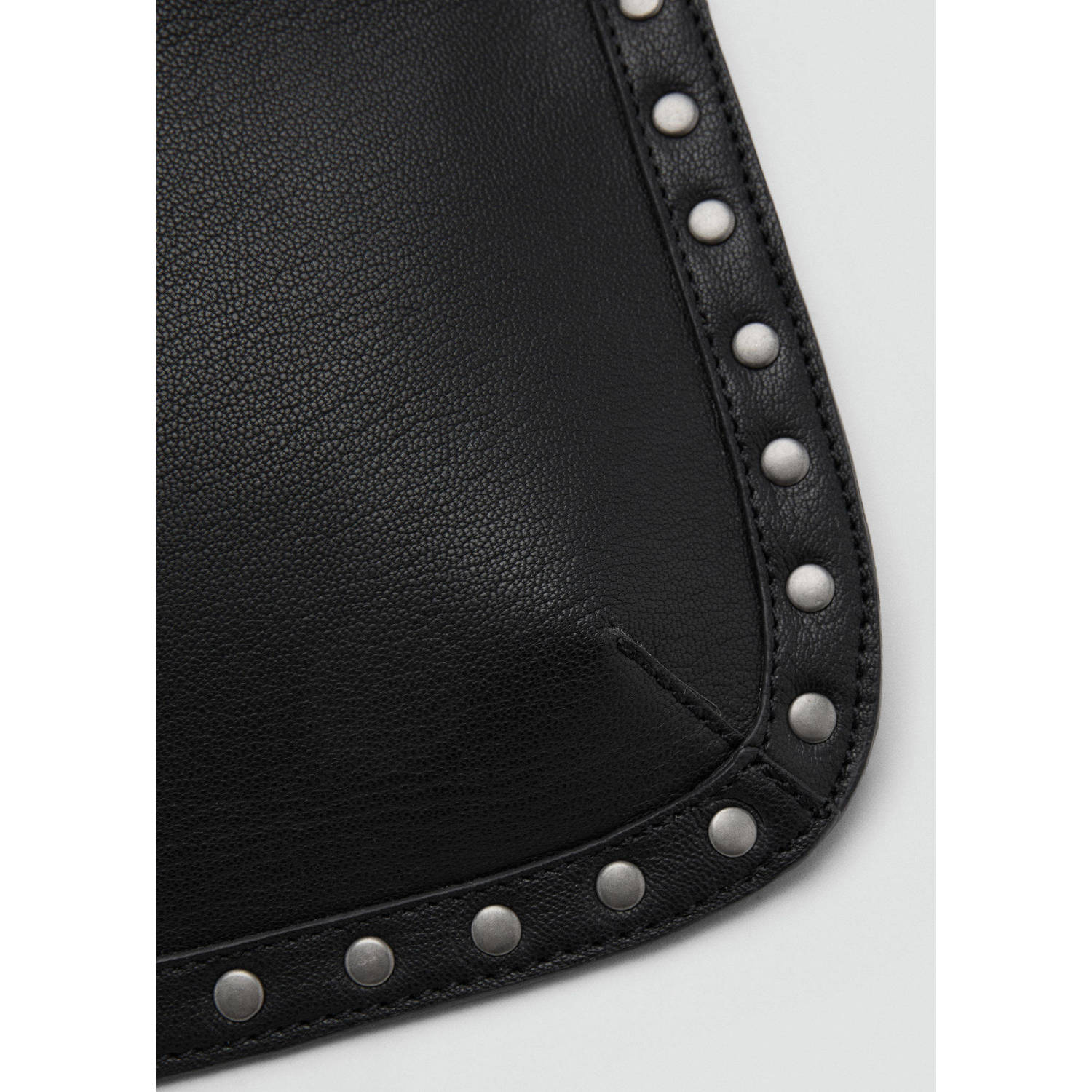 MANGO TEEN leren schoudertas met studs zwart