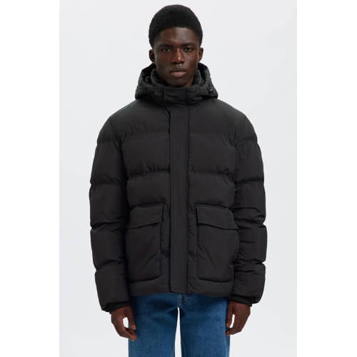 SELECTED HOMME gewatteerde jas zwart afbeelding