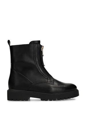 leren enkelboots zwart