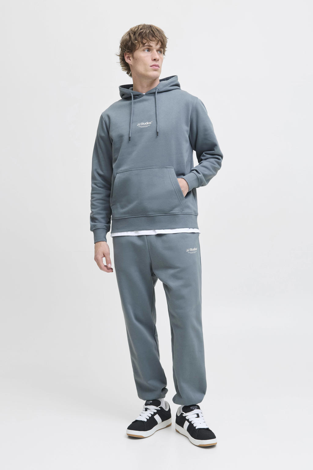 JACK & JONES ESSENTIALS hoodie grijsblauw