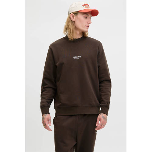 JACK & JONES ESSENTIALS sweater donkerbruin afbeelding