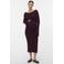 MAMALICIOUS zwangerschaps midi jurk rib gebreid burgundy