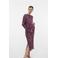 MAMALICIOUS zwangerschaps midi jurk donkerrood/roze