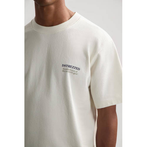 Dstrezzed loose T-shirt ecru afbeelding