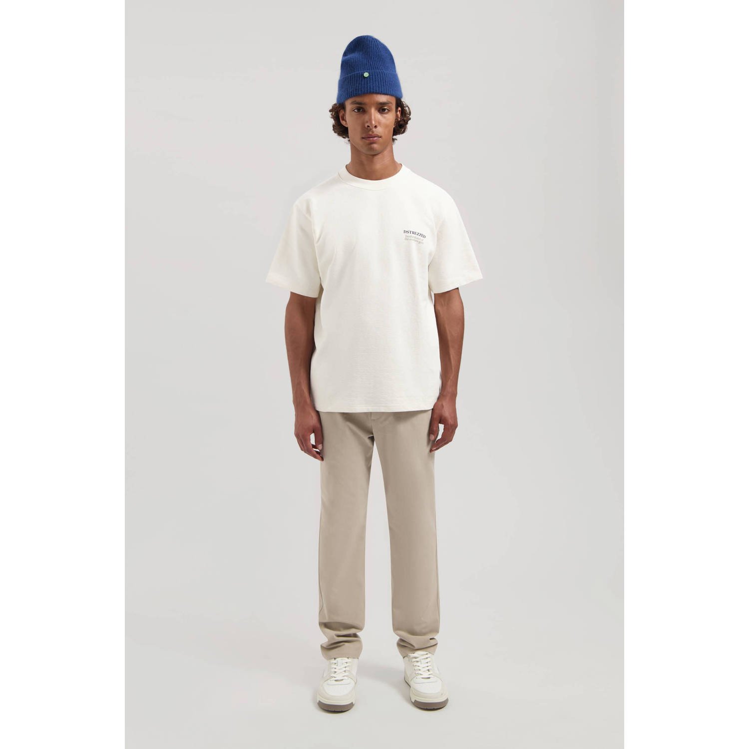 Dstrezzed loose T-shirt ecru
