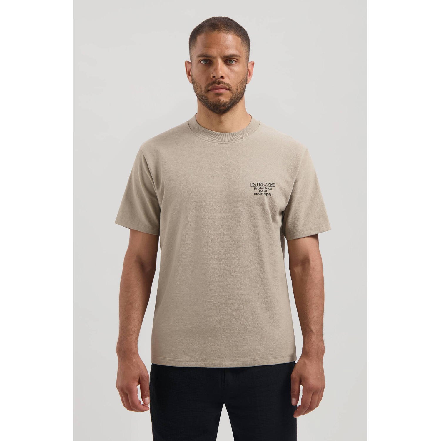Dstrezzed loose T-shirt beige