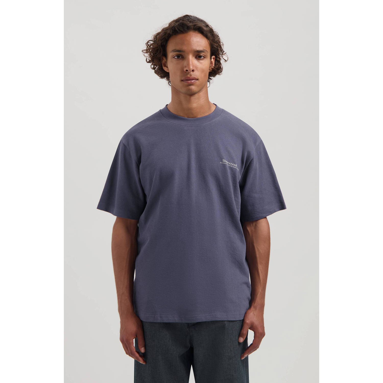 Dstrezzed loose T-shirt donkerpaars