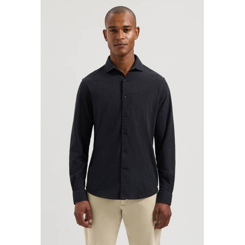 Dstrezzed casual overhemd pique zwart afbeelding