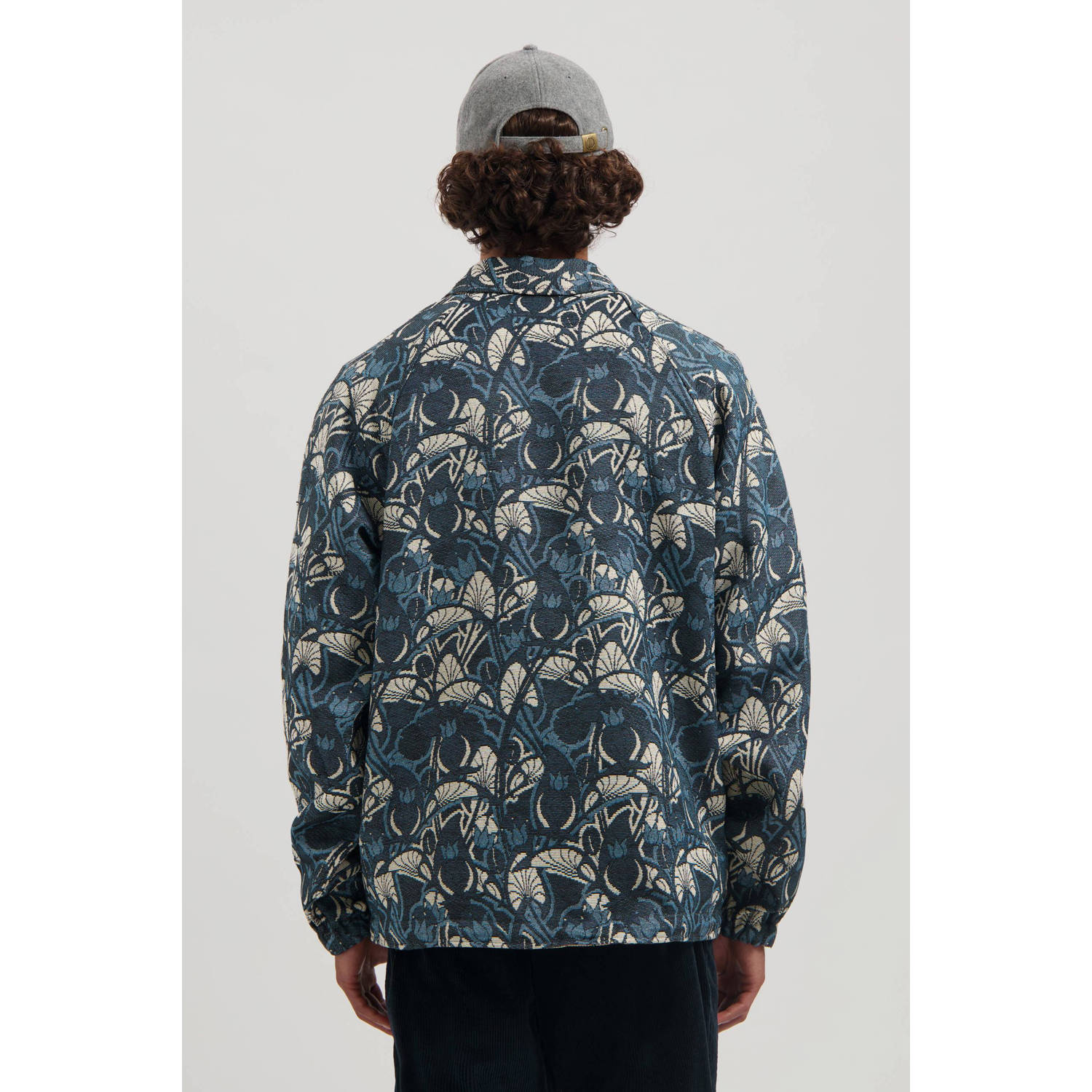 Dstrezzed reversible overshirt donkerblauw beige
