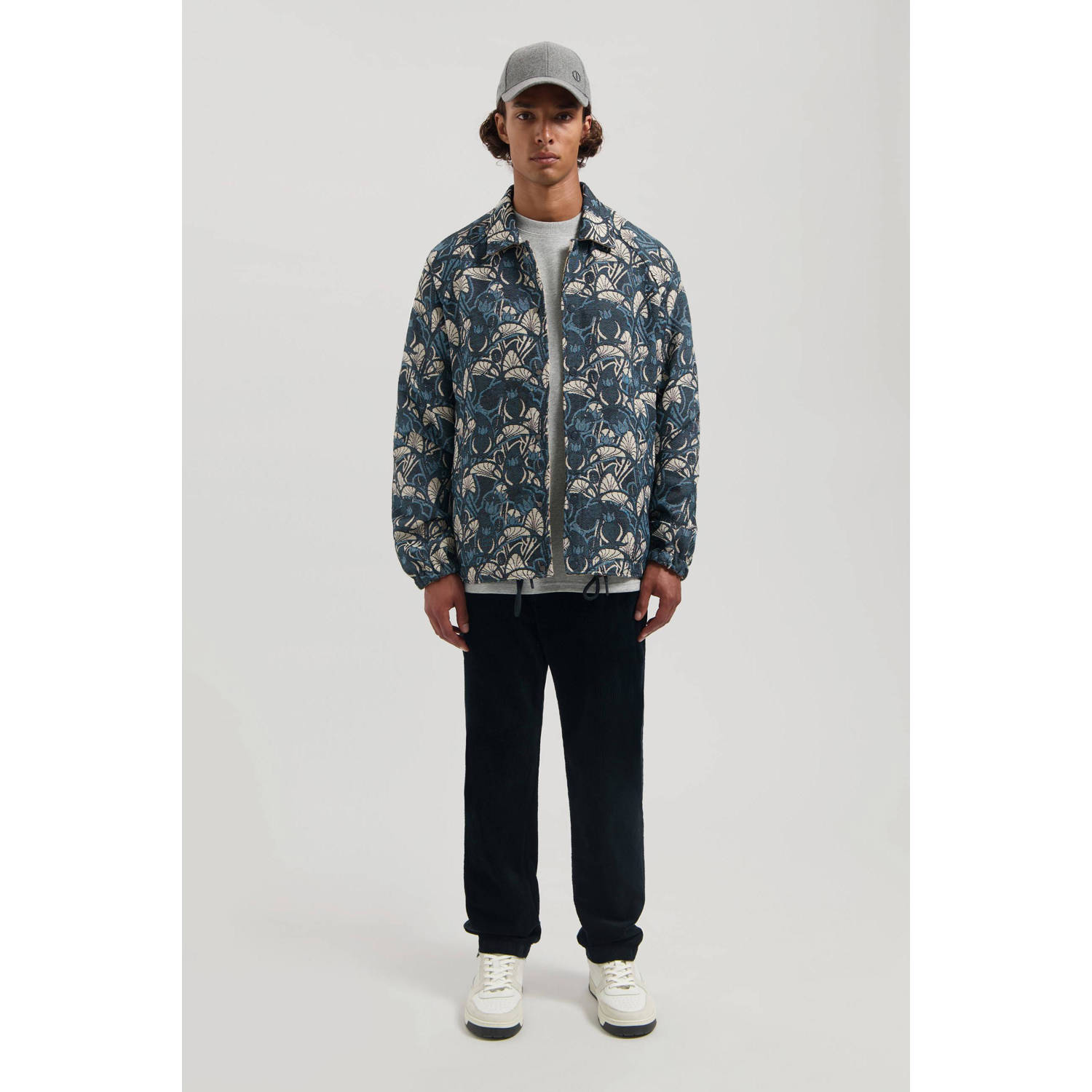 Dstrezzed reversible overshirt donkerblauw beige