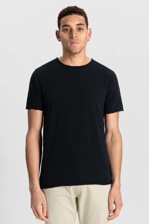 regular T-shirt zwart