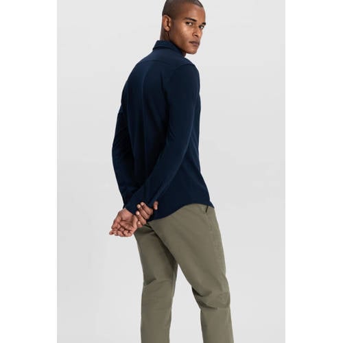 Dstrezzed casual overhemd pique donkerblauw afbeelding