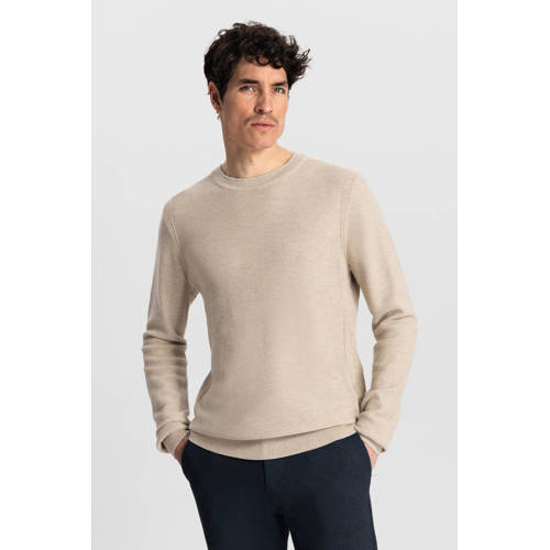 Dstrezzed trui met ingebreid patroon beige afbeelding