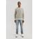 Dstrezzed trui met ingebreid patroon beige