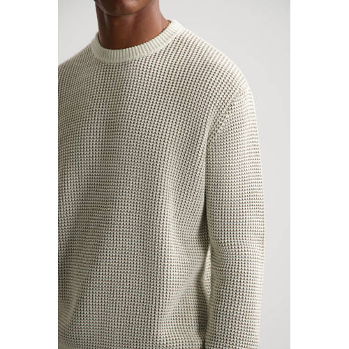 Dstrezzed trui met ingebreid patroon beige afbeelding