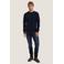 Dstrezzed trui met ingebreid patroon donkerblauw