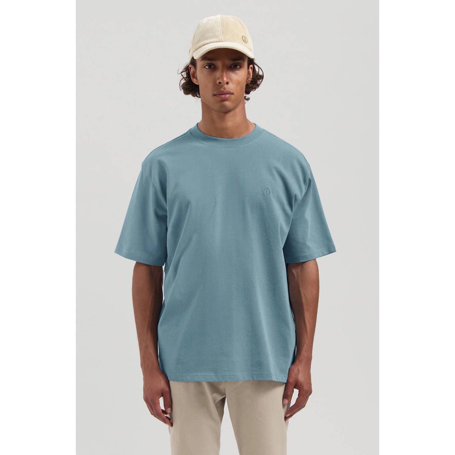 Dstrezzed loose T-shirt lichtblauw