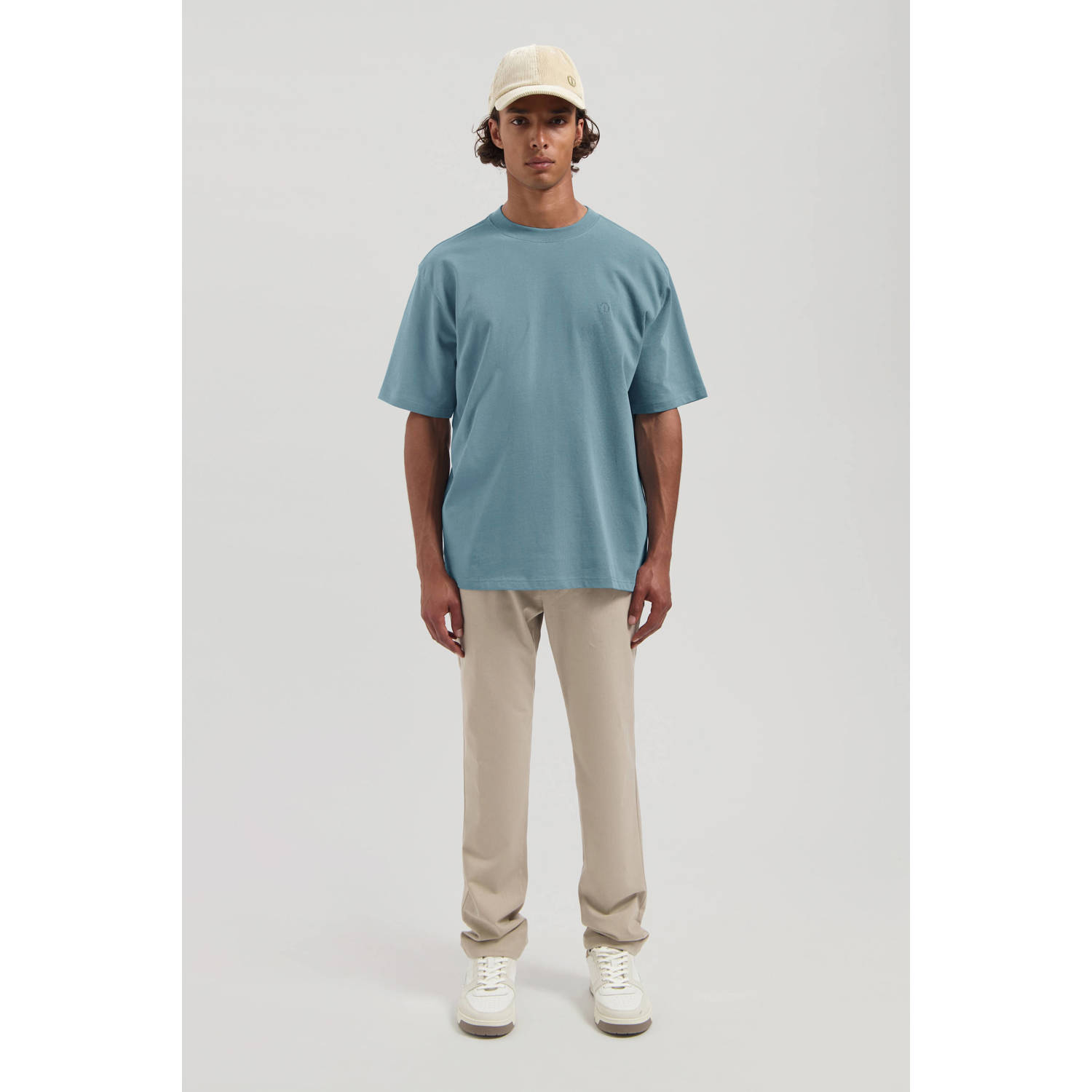 Dstrezzed loose T-shirt lichtblauw
