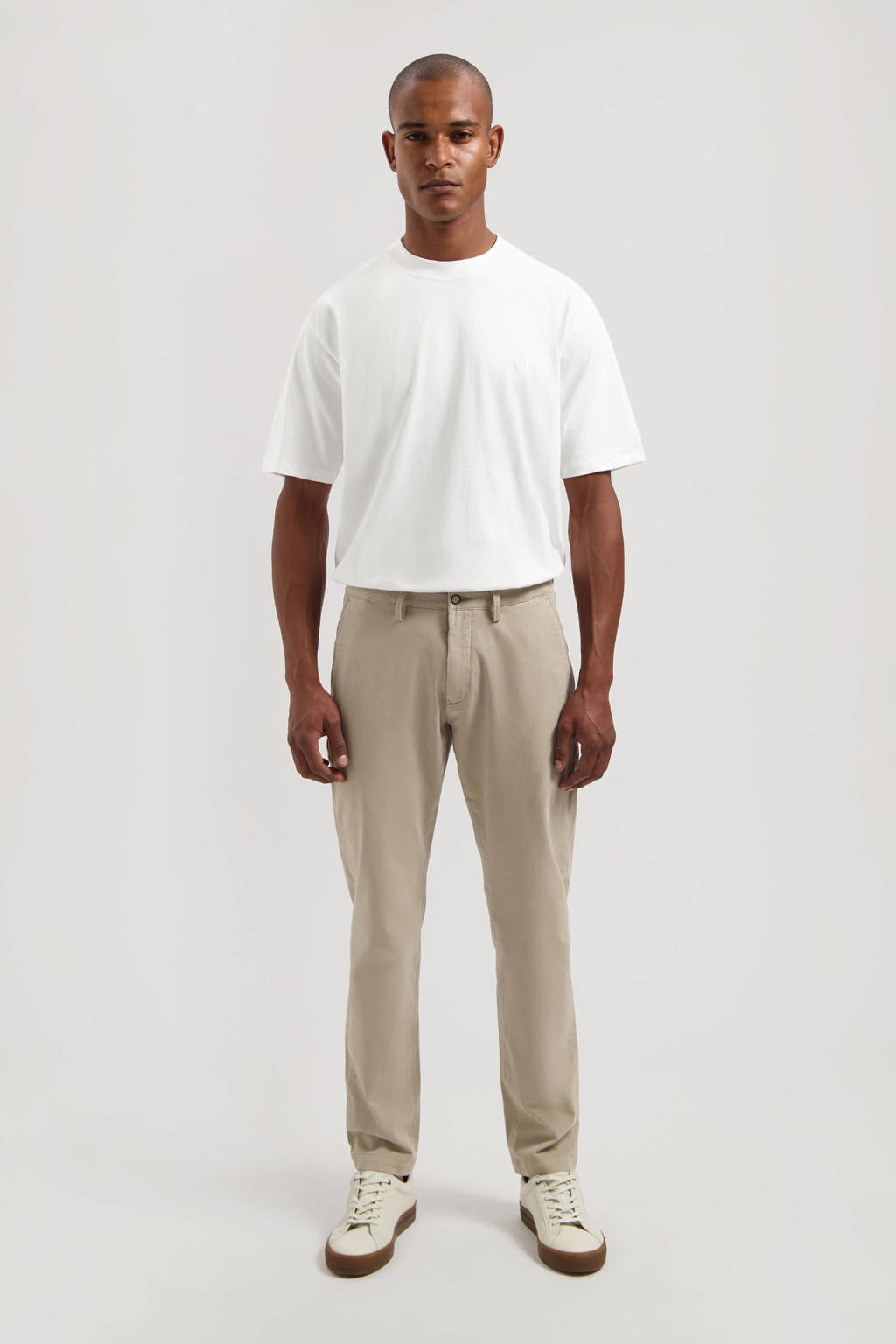 Dstrezzed tapered chino beige