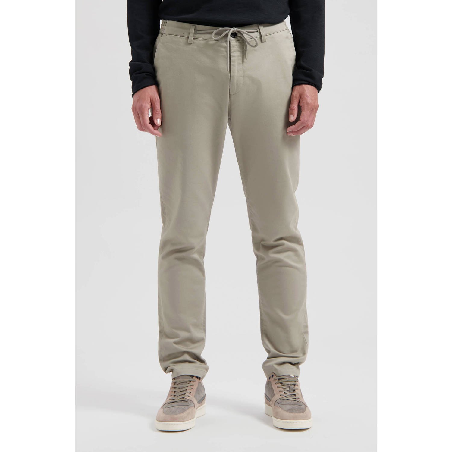 Dstrezzed tapered chino taupe