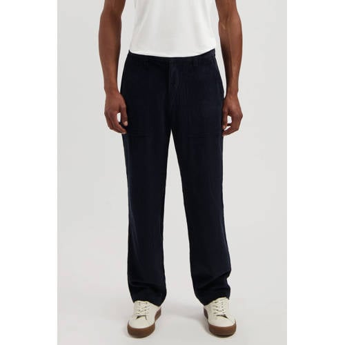 Dstrezzed corduroy loose casual broek donkerblauw afbeelding