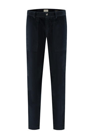 corduroy loose casual broek donkerblauw