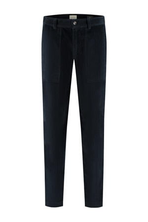 corduroy loose casual broek donkerblauw