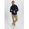 Dstrezzed casual overhemd jersey donkerblauw