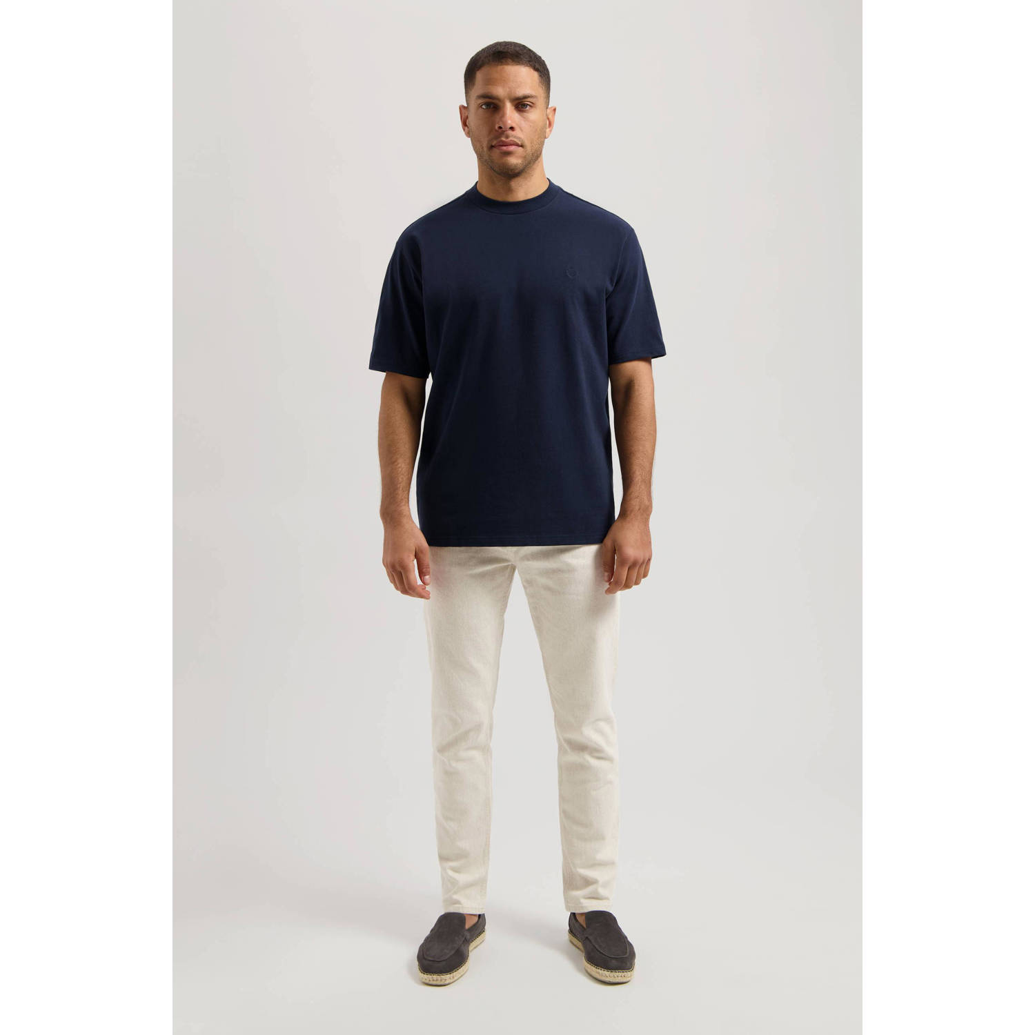 Dstrezzed loose T-shirt donkerblauw