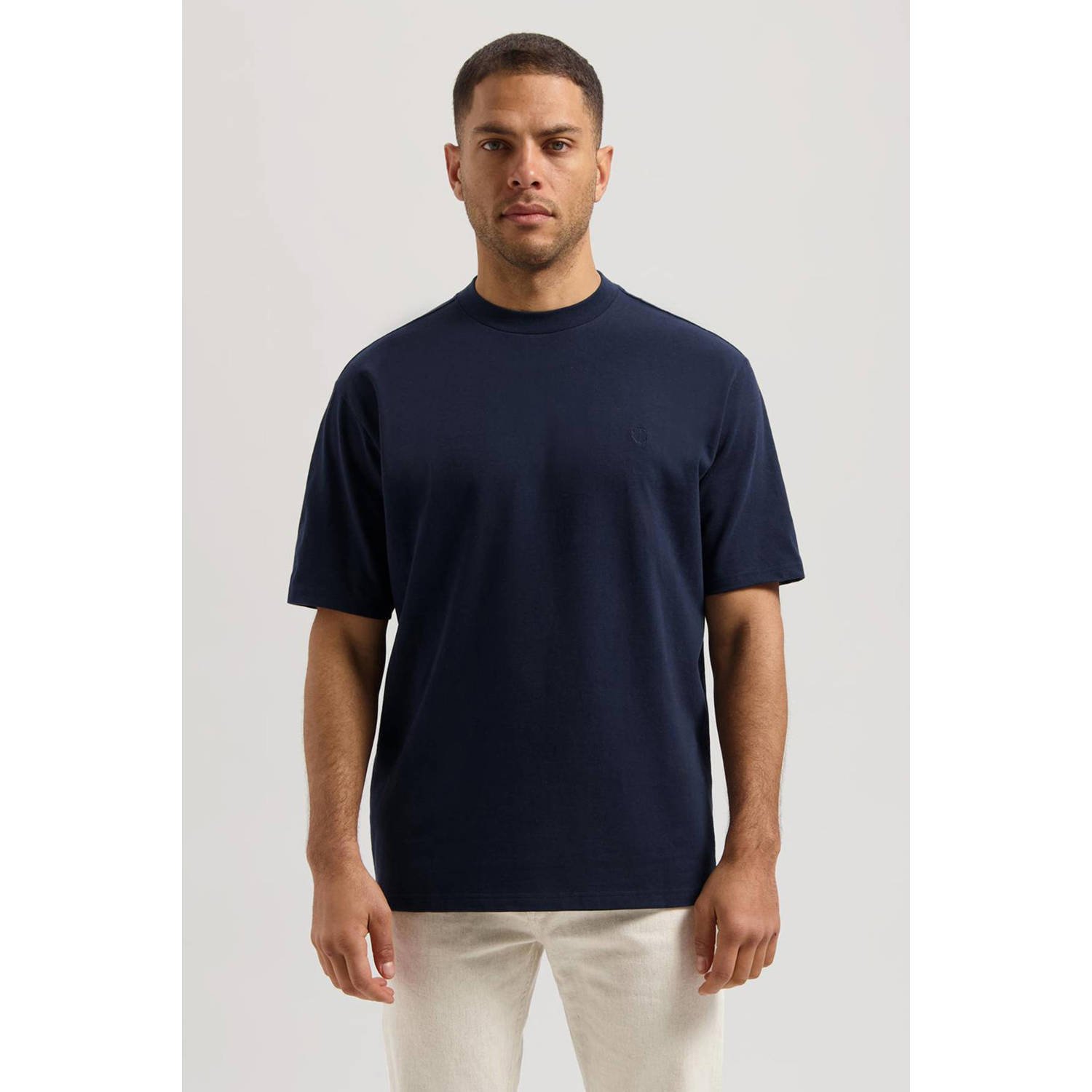 Dstrezzed loose T-shirt donkerblauw
