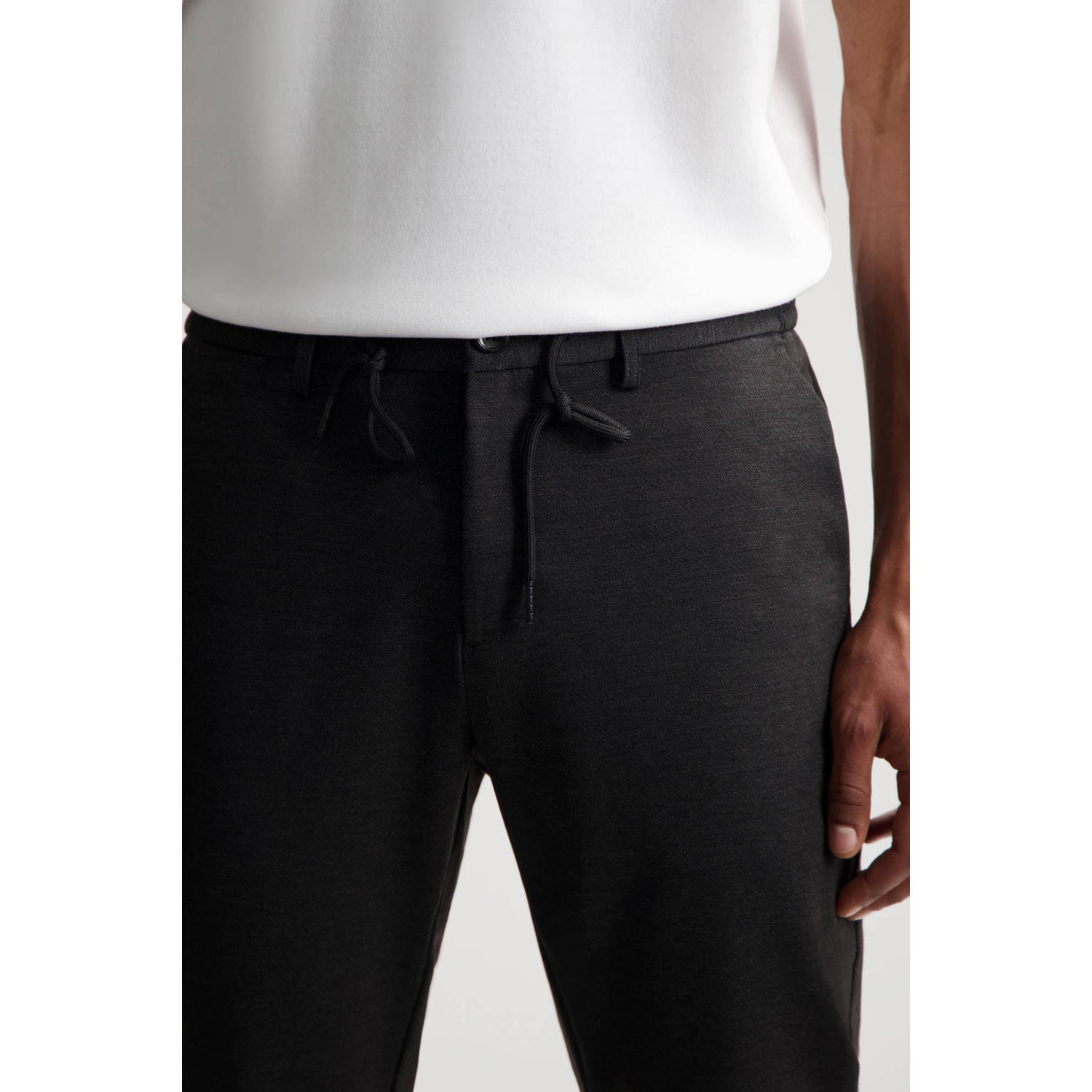 Dstrezzed tapered casual broek zwart