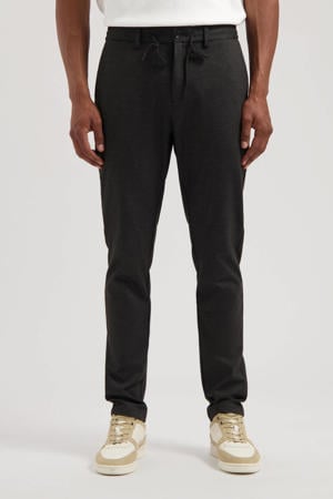 tapered casual broek zwart