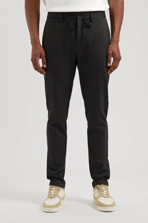 tapered casual broek zwart