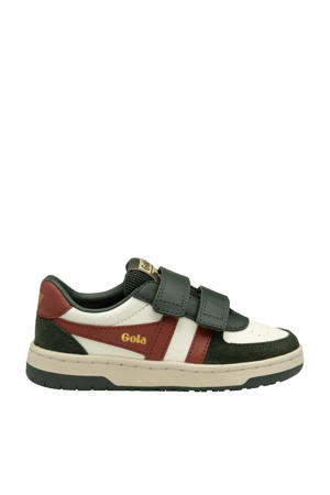 Hawk Strap leren sneakers ecru/blauw/bruin