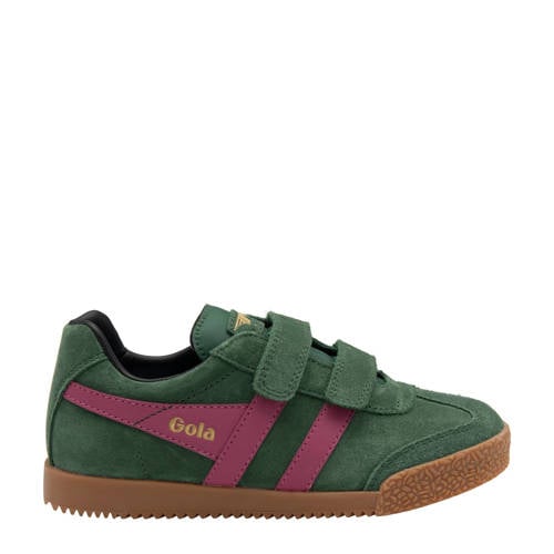 Gola Harrier Strap suède sneakers groen/roze afbeelding