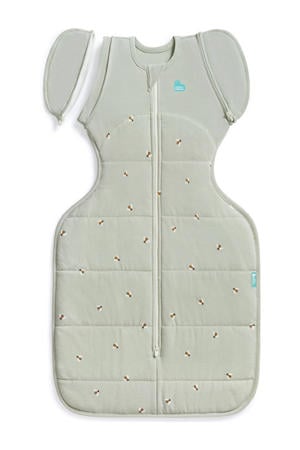 overgangsslaapzak SwaddleUp Fase 2 WARM Olive Bees groen