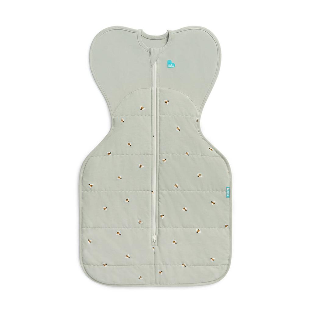 Love to Dream inbakerslaapzak Swaddle Up WARM Olive Bees groen