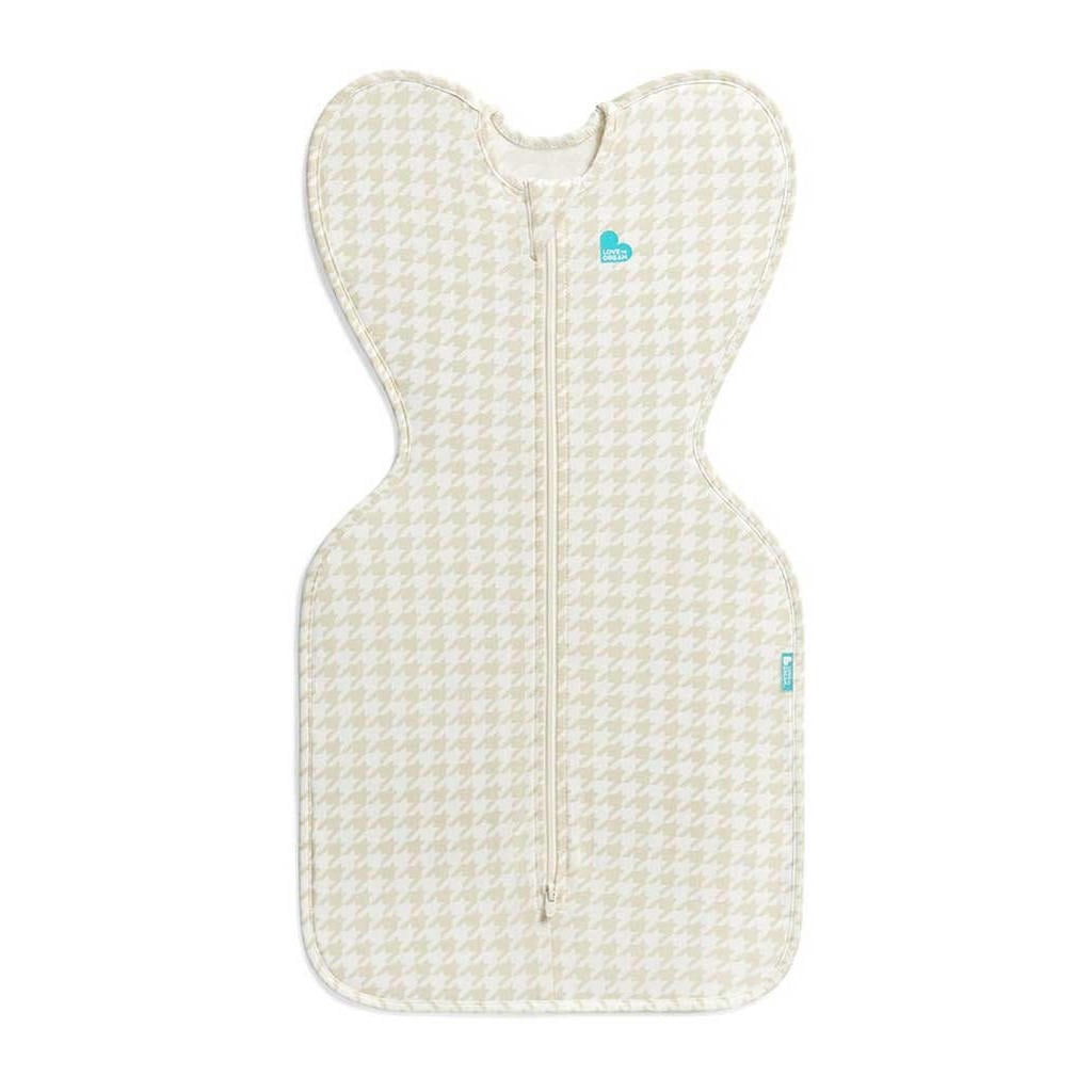 Love to Dream inbakerslaapzak Fase 1 Swaddle Up ORIGINAL Pied de Poule ecru