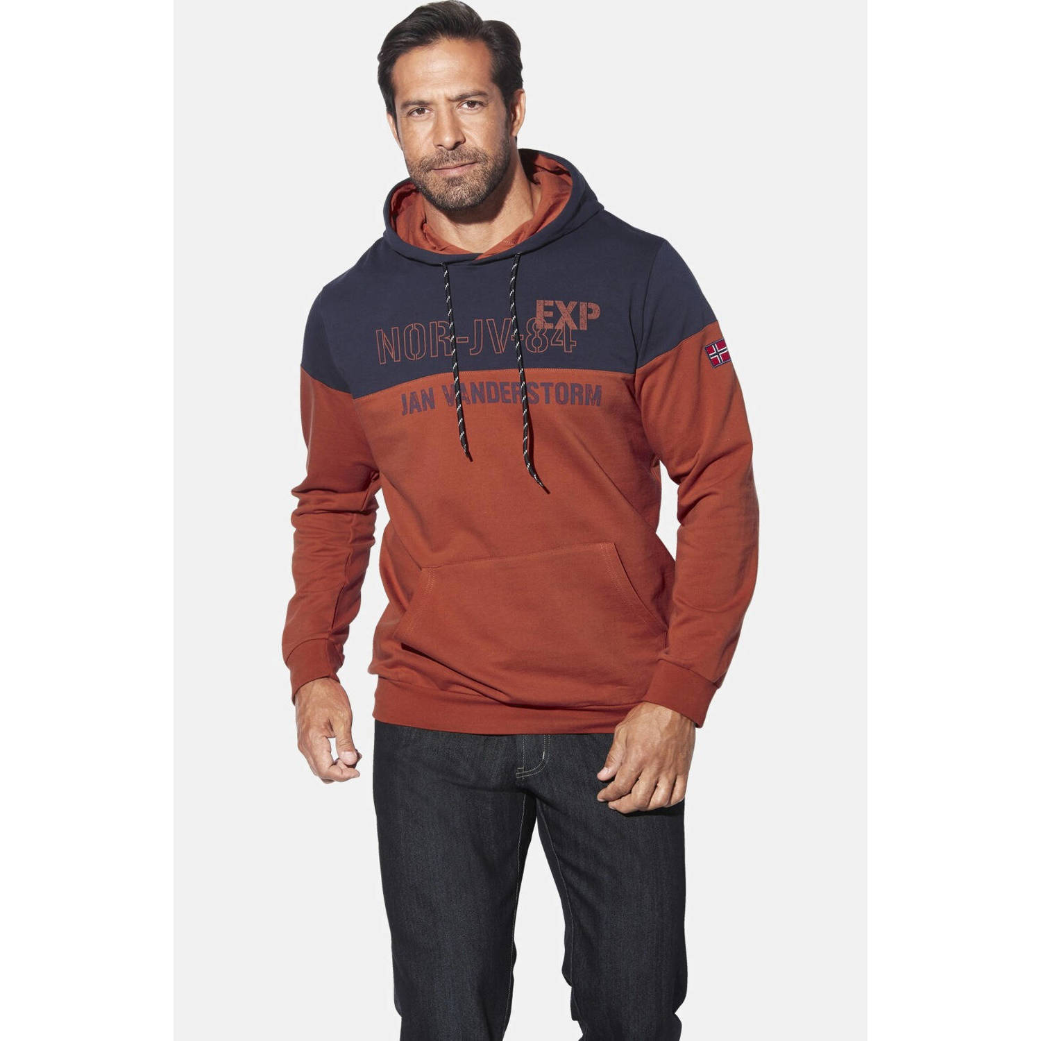 Jan Vanderstorm hoodie brique