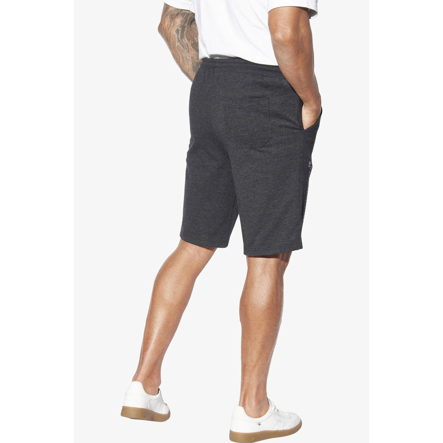 Jan Vanderstorm loose sweatshort PERMARSEN Plus Size antraciet