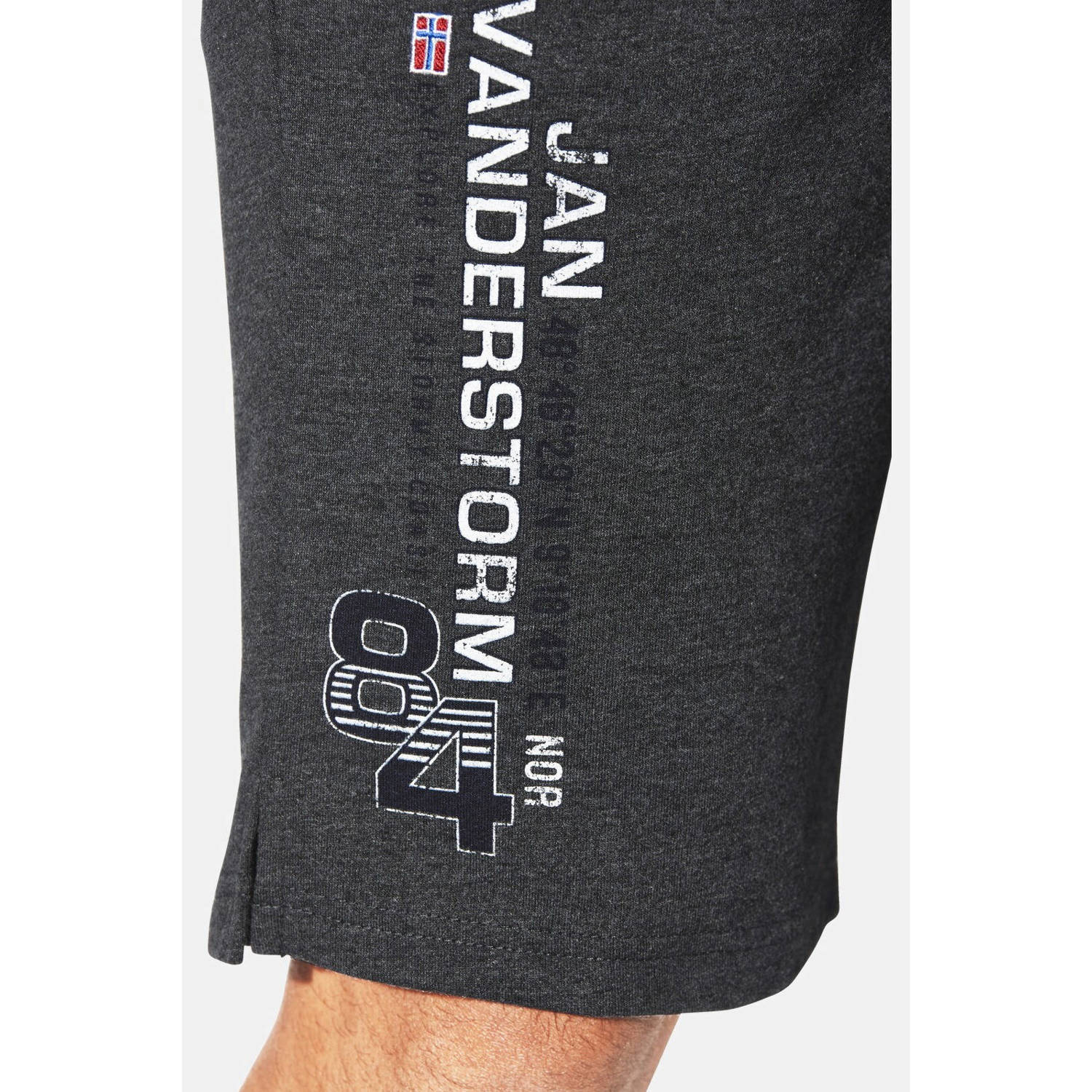 Jan Vanderstorm loose sweatshort PERMARSEN Plus Size antraciet