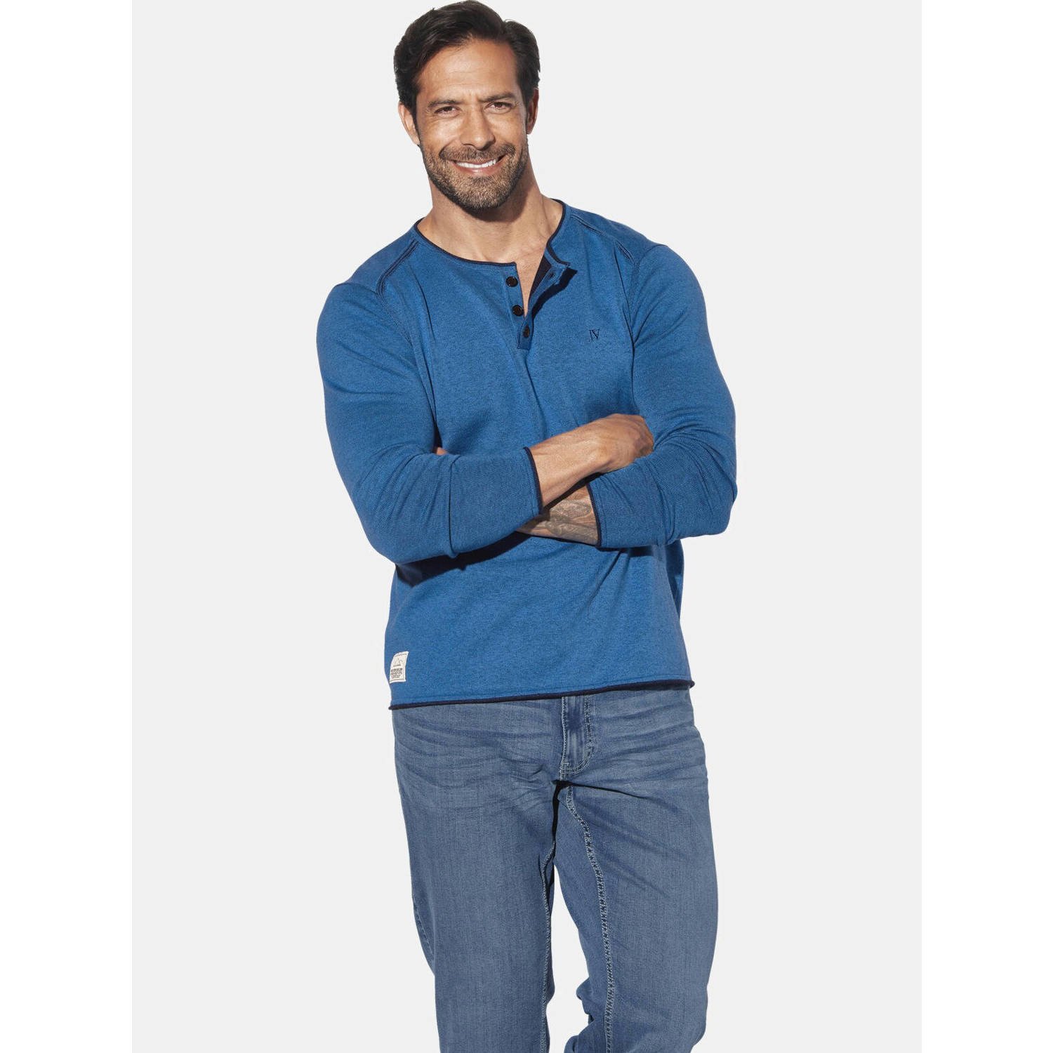Jan Vanderstorm gebreide trui blauw