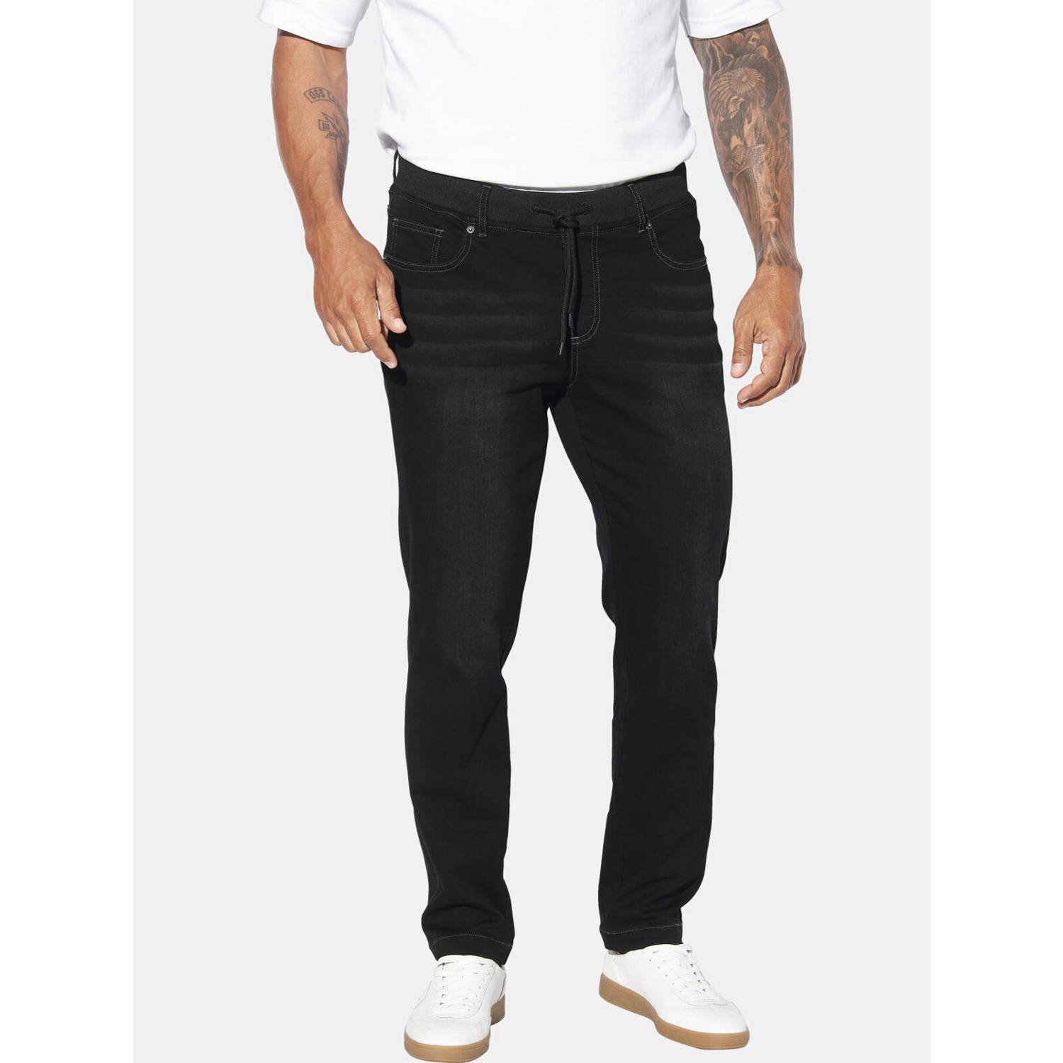 Jan Vanderstorm HARLUND regular straight leg jeans zwart
