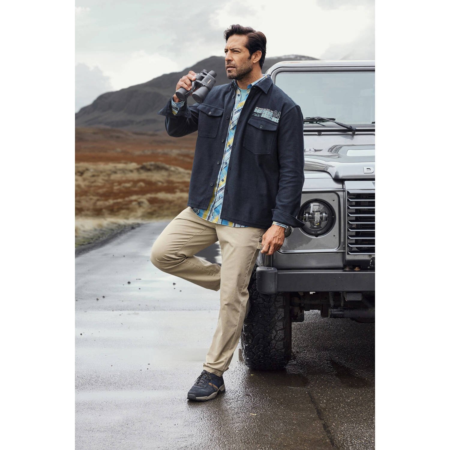 Jan Vanderstorm overshirt donkerblauw