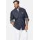 Jan Vanderstorm +FIT Collectie denim loose casual overhemd blauw