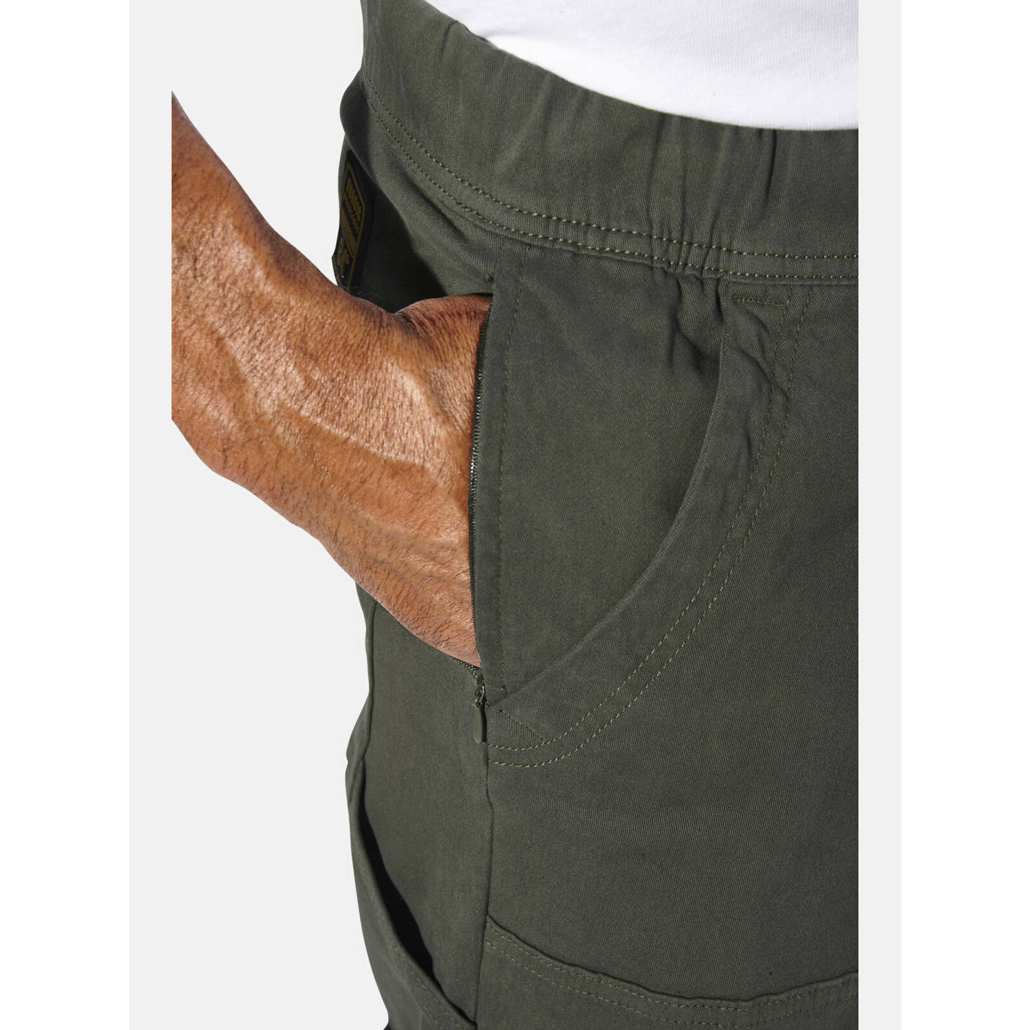 Jan Vanderstorm regular casual broek olijfgroen